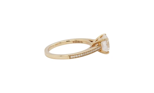 2.06ct Lab Grown Diamond & 9ct Yellow Gold Solitaire Ring  2.9g Size:M