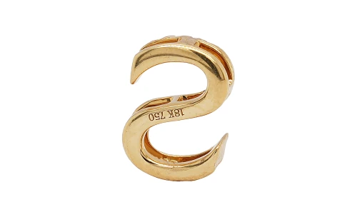0.07ct Natural Diamond & 18ct Gold - Initial S- Pendant ( 11.8 x 8.4mm) 1.38g