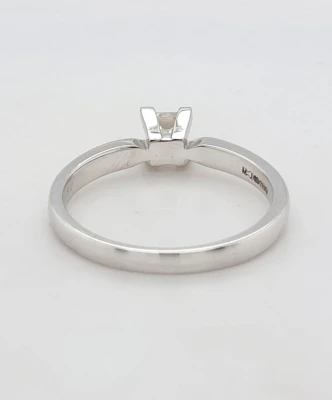 0.50ct Diamond & 18ct White Gold Solitaire Ring 3.6g Size Q