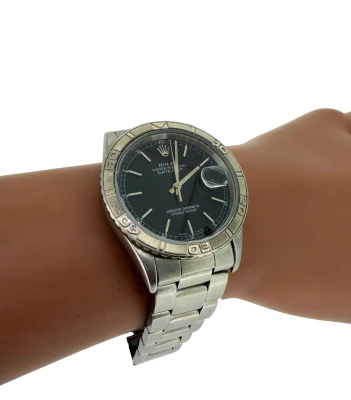 Rolex 36mm Datejust Stainless Steel Turn-O-Graph Bezel 1997 Box/Papers