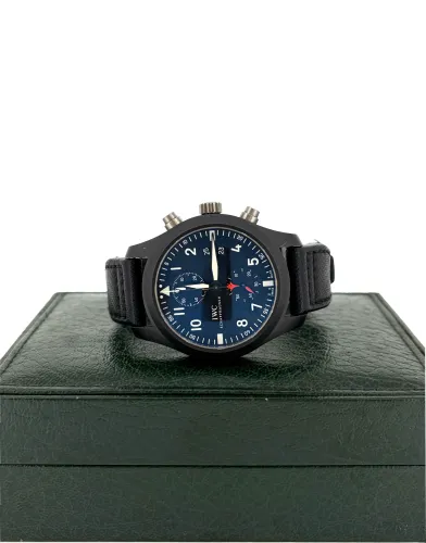 I.W.C 46mm Top Gun Chronograph - Ceratanium/Leather 2018 Box & Papers