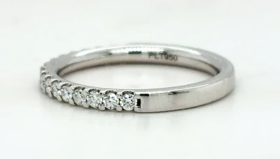 0.50ct Lab Grown Diamond & Platinum Wedding/Eternity Band 3.7g
