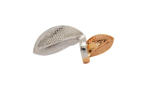 5.17ct Natural Diamond & 18ct Rose/White Gold Bespoke Leaf Ring (68.5 x 40mm) 23.14g