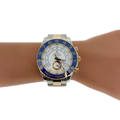 Rolex 44mm Yachtmaster 2 (2013 Box & Papers) 18ct Rose Gold & Stainless Steel