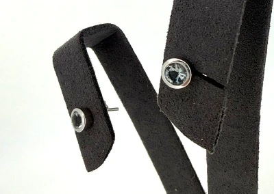 0.56ct Aquamarine & 9ct White Gold Stud Earrings 1.0g