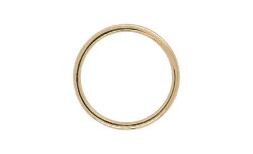 18ct Yellow Gold 2mm D Shape Wedding Band 2.9g