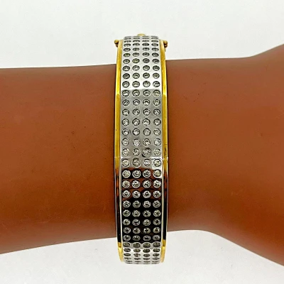 2.04ct Diamond & 18ct Gold 13.3mm Bangle 42.7g