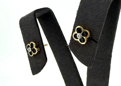 0.74ct Sapphire & 0.02ct Diamond Stud Earrings 9ct Gold 1.5g