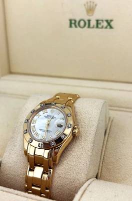 Rolex 29mm Pearl Master 18 Gold & Diamond ( Year 1999) Model : 80318