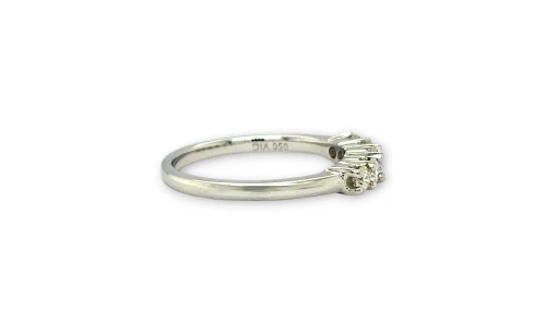 0.50ct Natural Diamond &n 18ct White Gold 5 Stone Eternity Ring 3.2g