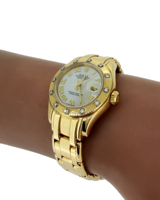 Rolex 29mm Pearl Master 18 Gold & Diamond ( Year 1999) Model : 80318