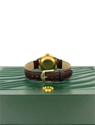 Rolex 26mm Datejust DIAMOND BEZEL ( Year 1979) 18ct Gold & Leather Model: 6917