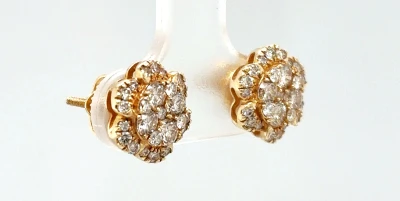 0.80ct Diamond & 14ct Gold Stud Earrings 2.3g