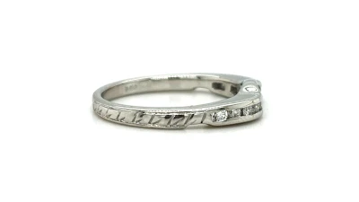 0.41ct Diamond & Platinum Eternity/Wedding Curved Band ( shape to fit) 4.46g