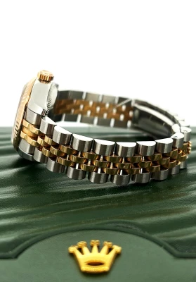 Rolex 26mm DateJust Pink Diamond Dot Dial (2015 Box & Papers) 18ct Rose Gold & Stainless Steel