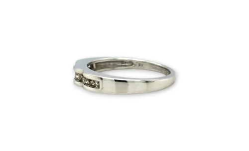 0.25ct Diamond & 9ct White Gold Eternity/Wedding Band 2.65g