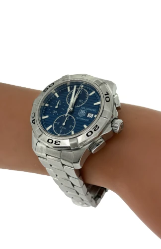 Gents 43mm Tag Heuer Aquaracer - Chronograph ( Year 2014) Stainless Steel model:CAP2112