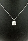 1.01ct Lab Grown Diamond & 9ct White Gold Solitaire Pendant 16/18Inch