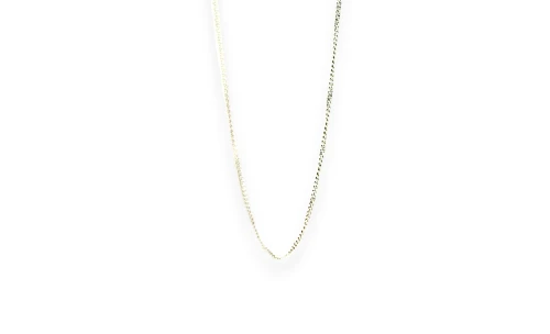 9ct White Gold 1.2mm Traditional Curb Chain 15Inch 2.18g