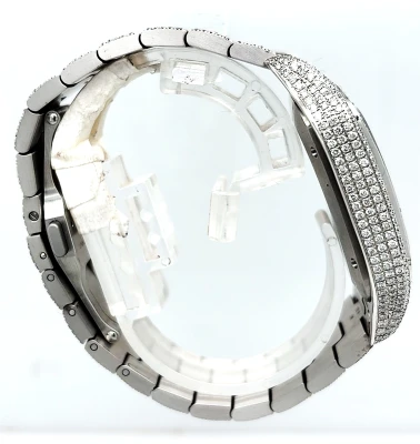 Santos De Cartier 38mm Stainless Steel -FULL DIAMOND - 2025 Box & Papers Model: WSSA-0018
