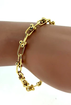 9ct Gold Fancy Link 6.0mm Bracelet 7.5Inch
