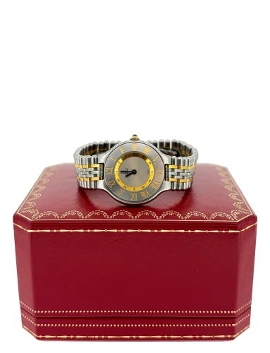 Cartier 28mm Must De Cartier 21- 18ct Gold & Stainless Steel (1996 Box & Papers) Model: 1340