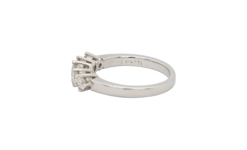 0.75ct Natural Diamond & Platinum 5 Stone Eternity Ring 6.4g