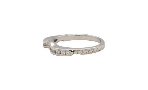 0.41ct Natural Diamond & Platinum Eternity/Wedding Curved Band ( shape to fit) 4.46g