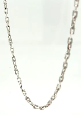 9ct White Gold 2.1mm Diamond Cut Belcher Chain 5.2g, 18 inch