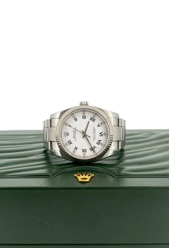 Rolex 36mm Oyster Non Date - Stainless Steel DIAMOND DIAL( 2008 Box & Papers) Model 116034