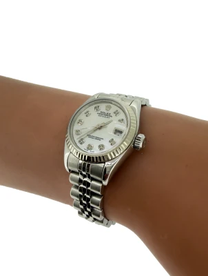 Rolex 26mm DateJust Diamond & Mother of Pearl(1998 Box & Papers)Stainless Steel