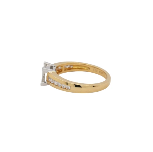 0.75ct Diamond & 18ct Gold Illusion Set Solitaire Ring 5.0g Size O
