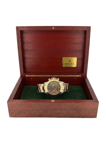 Rolex 40mm Daytona Cosmograph Slate Grey (2003 Box & Papers) 18ct Gold/Stainless Steel Model:116523
