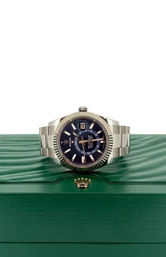Rolex 43mm Skydweller (Blue Dial) 18ct White Gold/Stainless Steel 2022 Box & Papers Model:126934