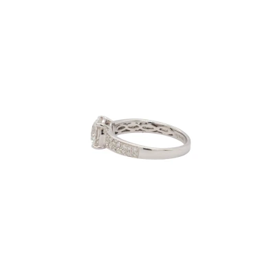 1.61ct Lab Grown Diamond & 18ct White Gold Solitaire  3.0g Size: M