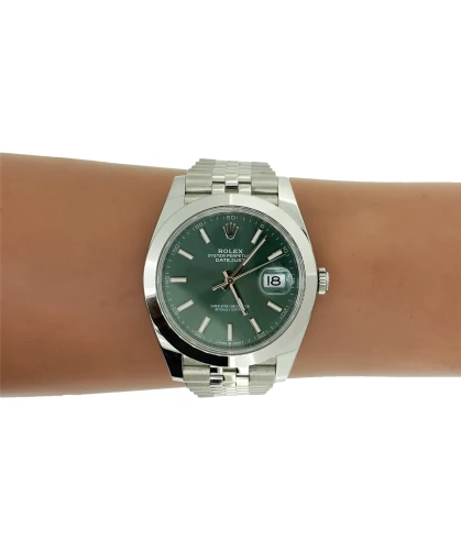 Rolex 41mm Datejust Green DIAL ( 2023 Box & Papers) Stainless Steel Model: 126300