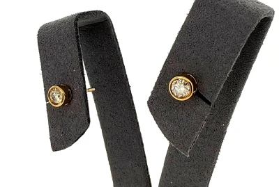 0.39ct Diamond & 9ct Gold Solitaire Stud Earrings 1.1g