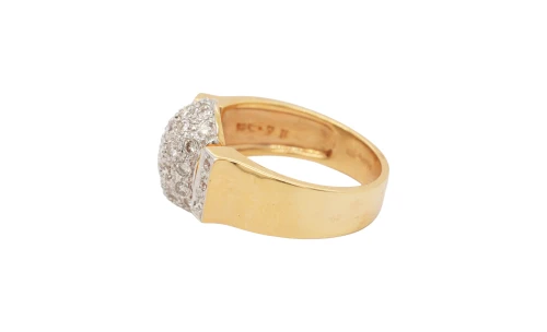 0.50ct Natural Diamond & 18ct Gold Dress Ring 7.08g