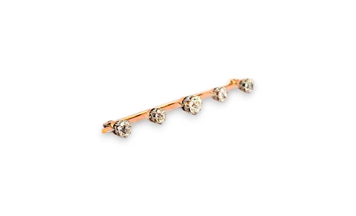 1.50ct Natural Diamond & 9ct Gold Antique ( Victorian Era) Brooch 4.4g
