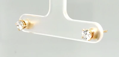 0.50ct Lab Grown Diamond & 9ct Gold Solitaire Stud Earrings