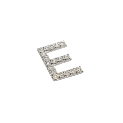 0.62ct Natural Diamond & 18ct White Gold -Initial E Pendant ( 20.5 x 15.0mm) 2.73g