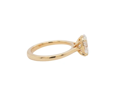 1.57ct Oval Lab Grown Diamond & 18ct Gold Solitaire Ring 3.9g