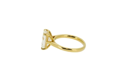 3.50ct Lab Grown Diamond & 18ct Gold Solitaire Ring 4.7g