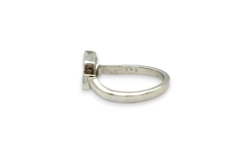 0.45ct Diamond & 18ct White Gold Fancy Trilogy/Dress Ring 4.6g