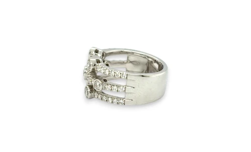 1.18ct Natural Diamond & 18ct White Gold Dress Ring 9.9g