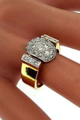 0.50ct Diamond & 18ct Gold Dress Ring 7.08g