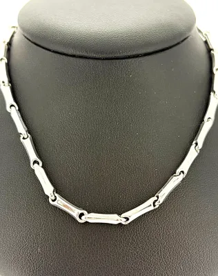 18ct White Gold 3.5mm Chimento Chain 18Inch 13.g