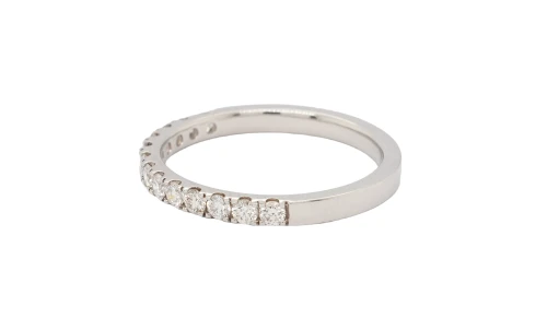 0.46ct Natural Diamond & Platinum Eternity/Wedding Band 3.2g