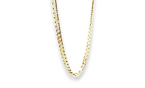 9ct Gold 4.0mm Flat Curb Chain 20Inch 13.28g