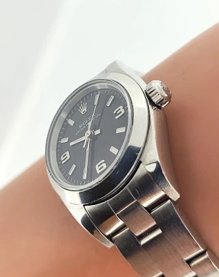 Rolex 25mm Oyster Perpetual - Stainless Steel 2007 Box & Papers Model: 76080